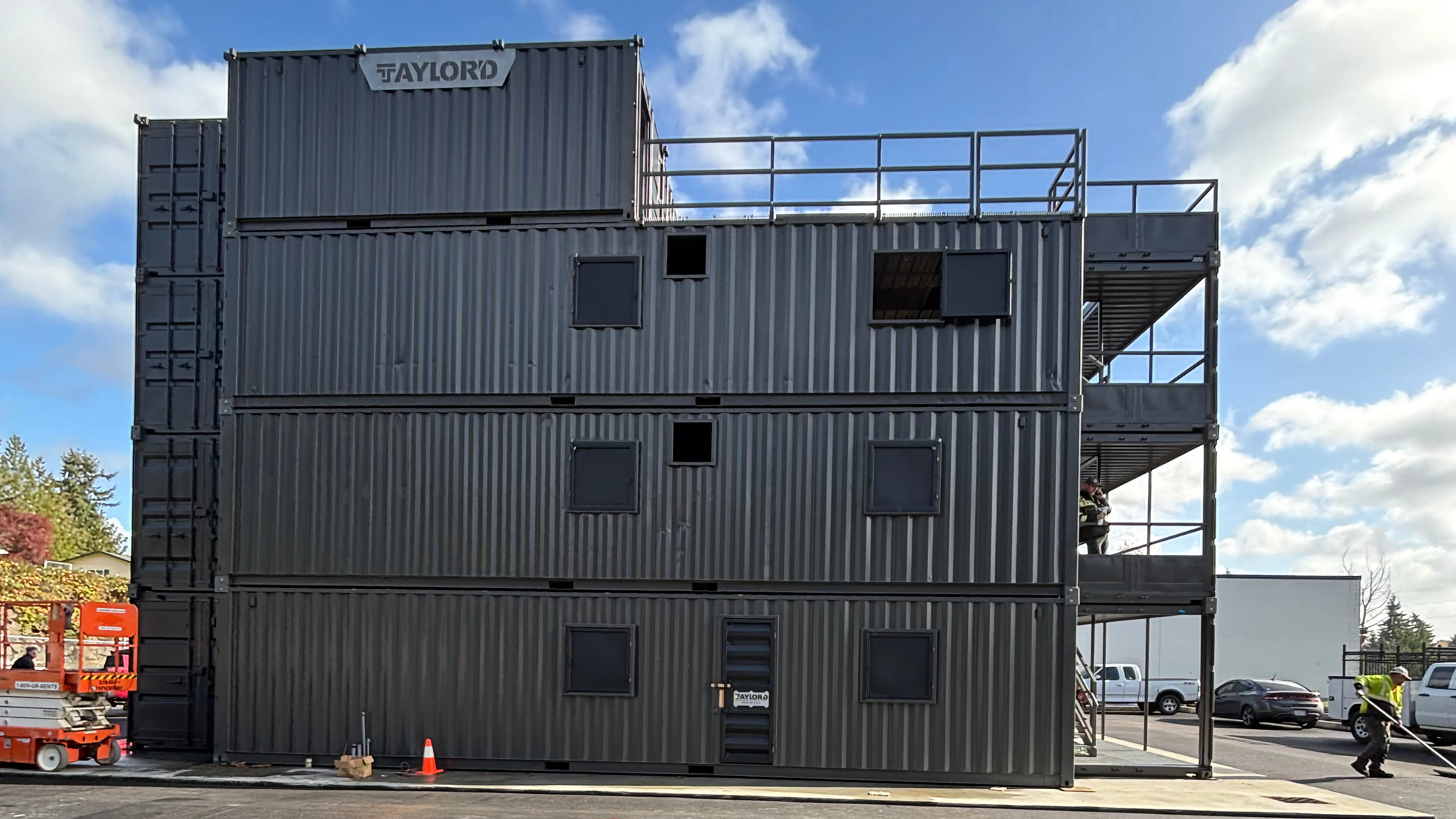 Kirkland Fire Department training facility, rear view