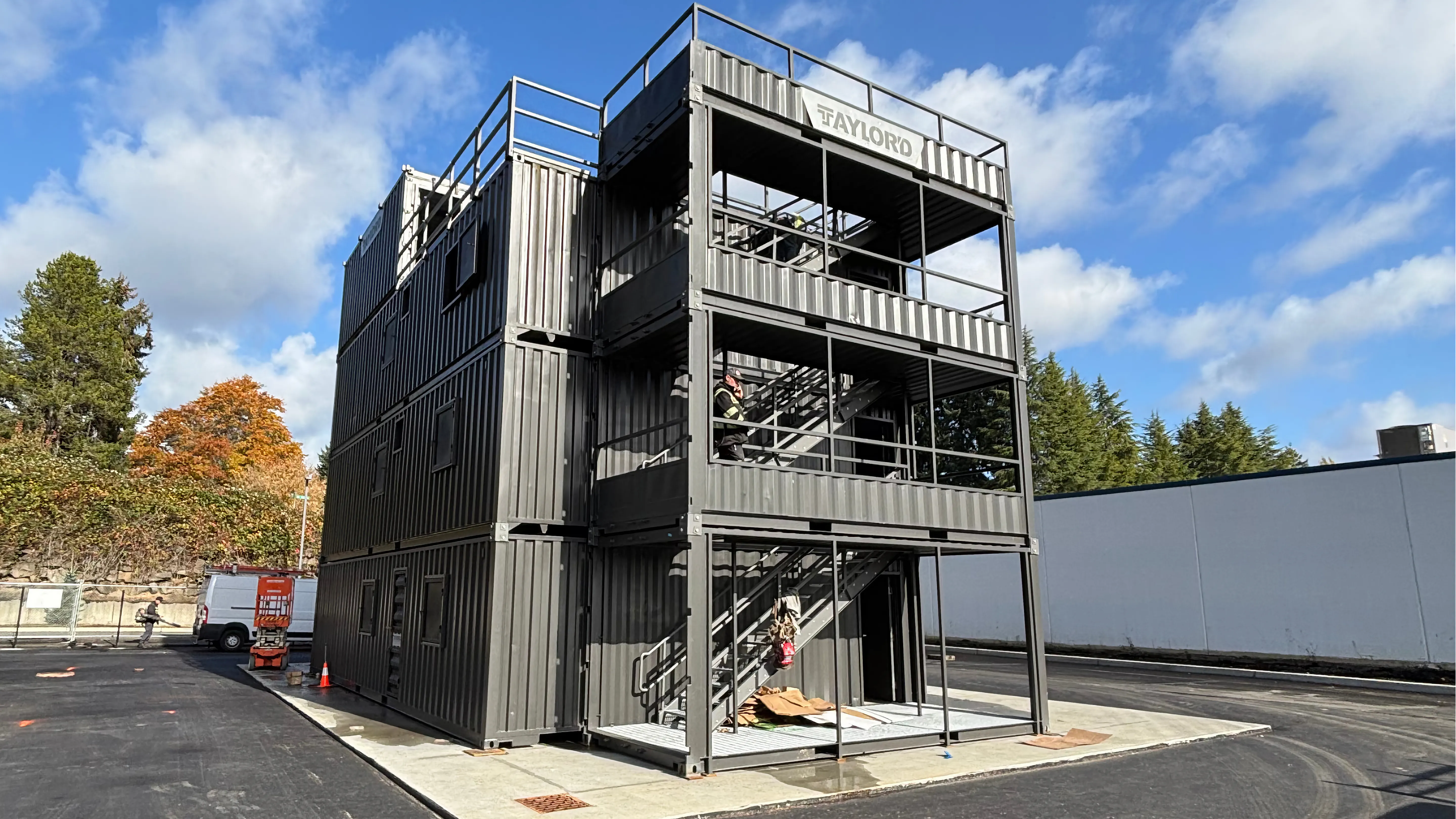 Kirkland Fire Department training facility, side view