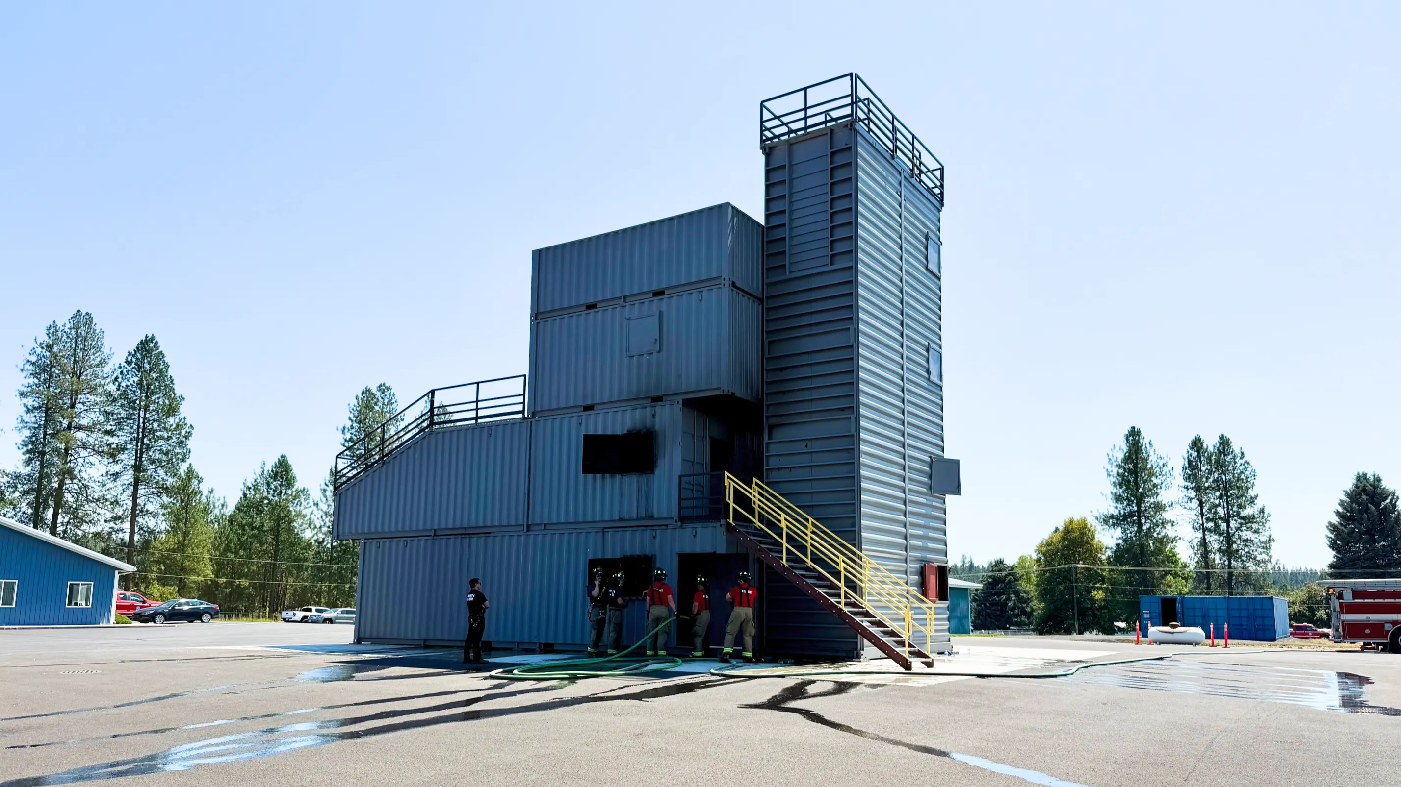 Spokane County Fire District 4 training facility, rear view