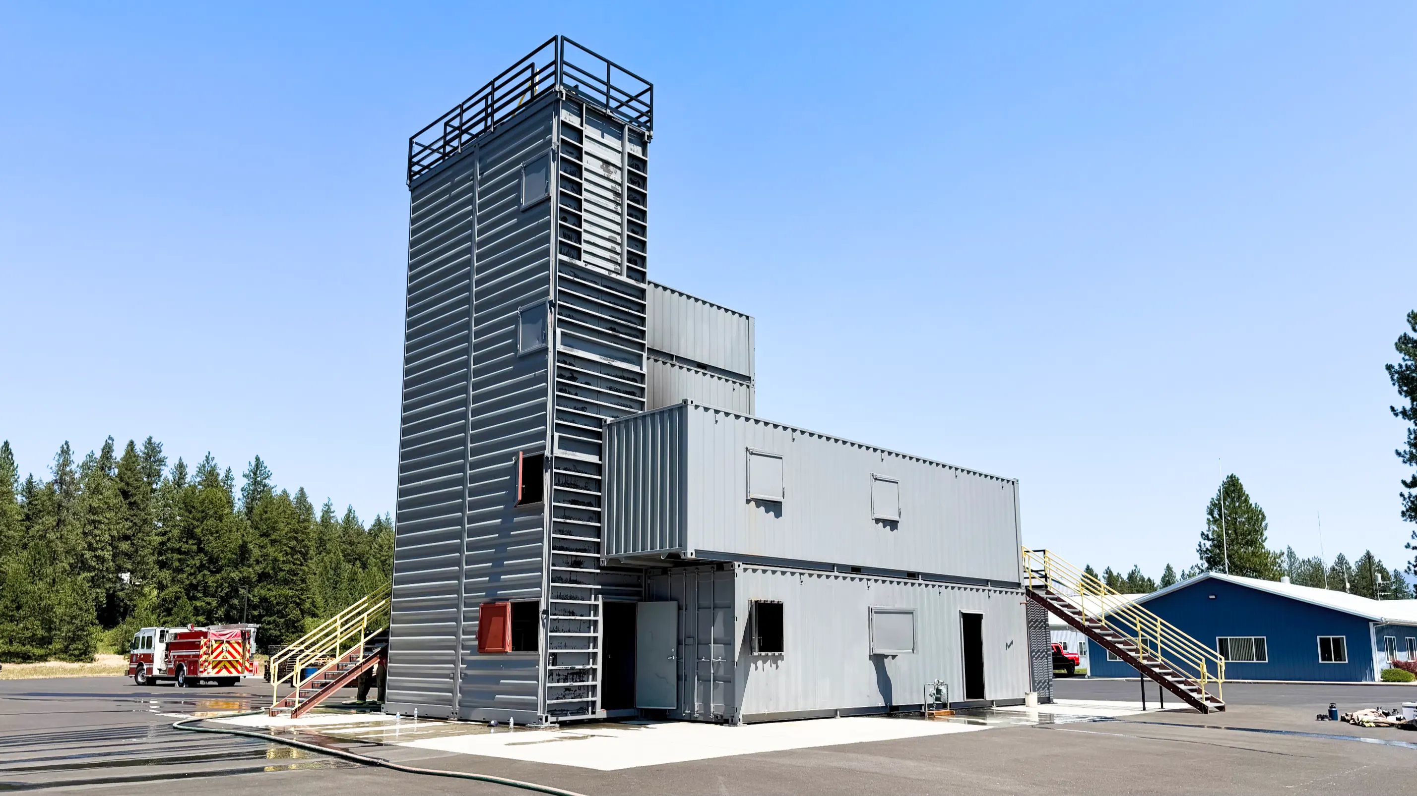 Spokane County Fire District 4 training facility, side view