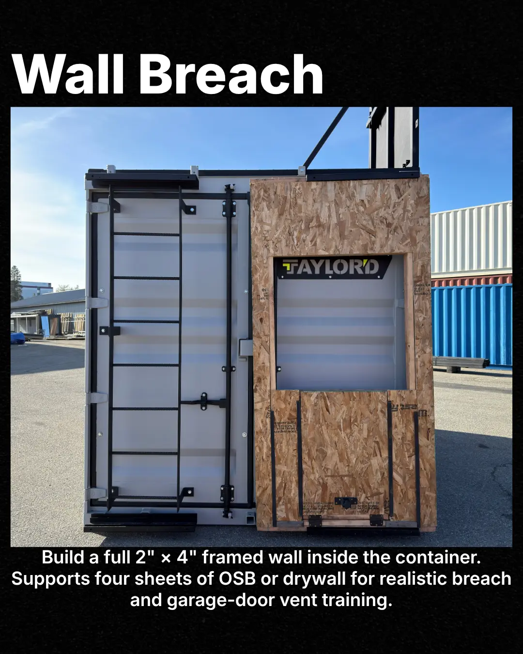 Wall Breach - Full 2x4 framed wall for realistic breach training
